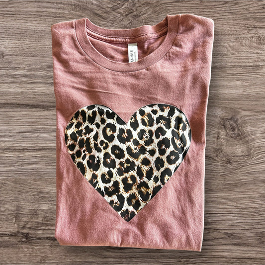Leopard Heart Tee